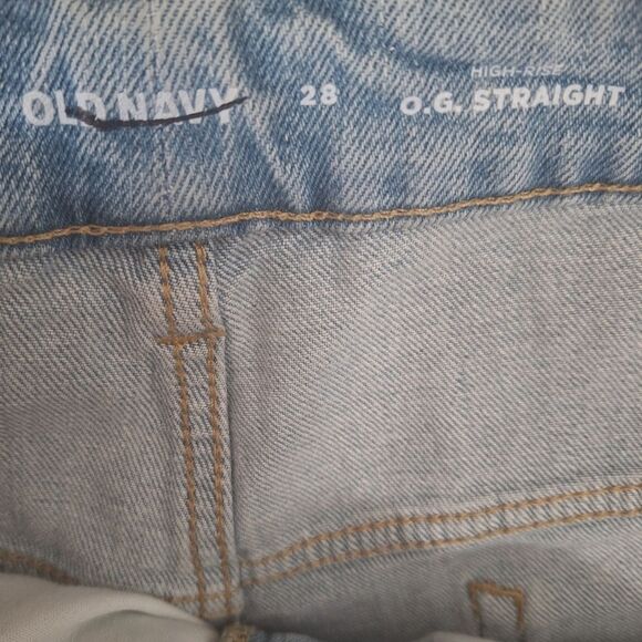 Old Navy Womens Denim Shorts OG Straight Raw Hem Plus Size 28 Country Western - Picture 2 of 7